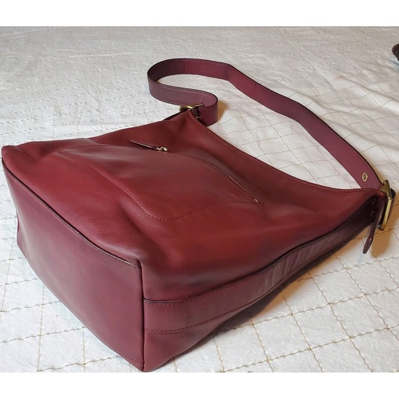 Vintage Coach Legacy‎ Slim Duffle Sac Crossbody Bag Red Leather Purse*read*